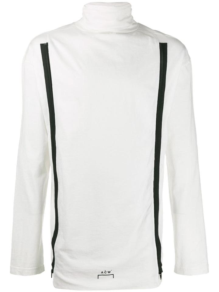 A-cold-wall* Zip Detail Long-sleeved Top - White