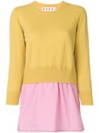 Marni Colour Block Sweater - Yellow & Orange