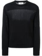 Ami Alexandre Mattiussi Panelled Jumper, Men's, Size: Large, Black, Cotton