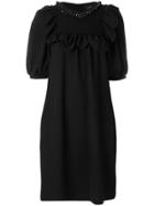 Simone Rocha Embellished Neck Puff Sleeve Dress - Black