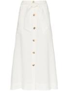 Le Kasha Giza Midi-skirt - White