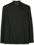 Issey Miyake Men Off Centre Fastening Shirt - Black