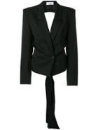 Chalayan Wrap-front Open-back Blazer - Black