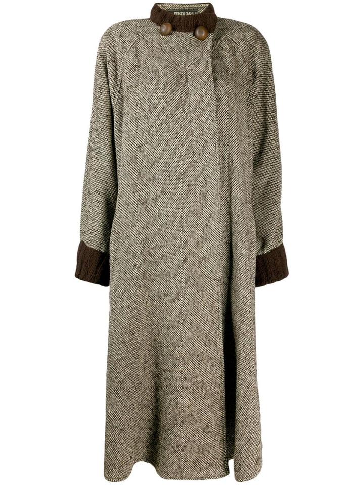 Fendi Pre-owned 1980's Loose Long Coat - Brown