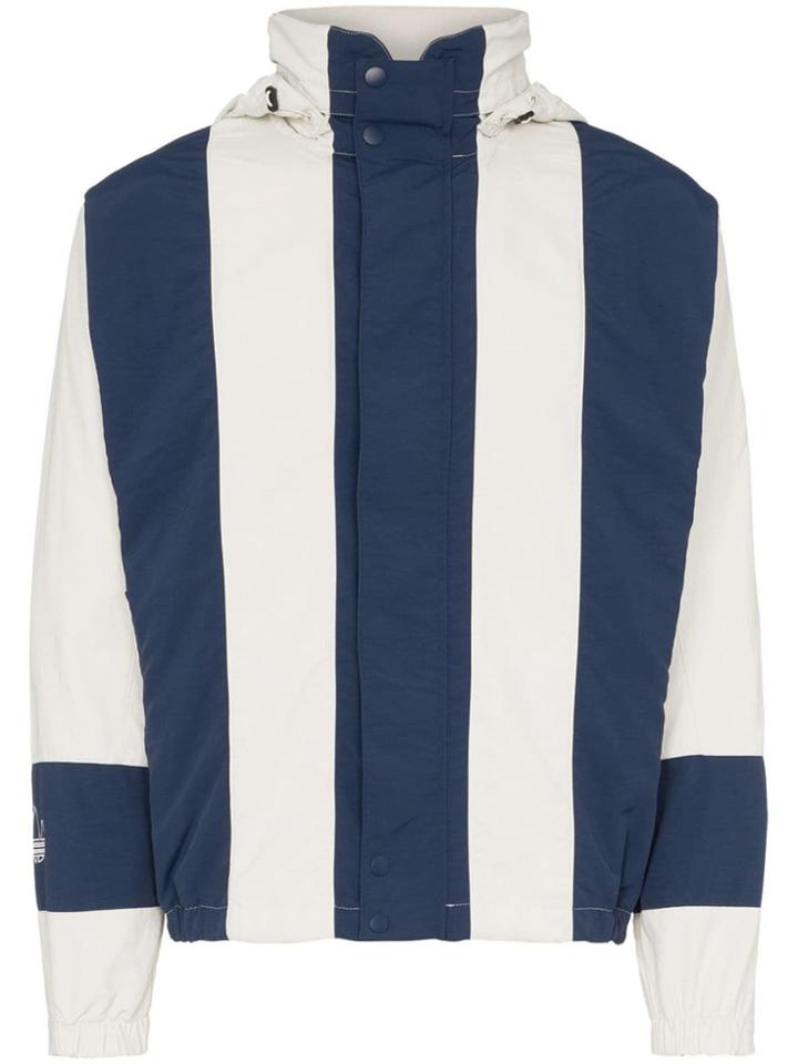 Adidas Bailer Stripe Hooded Jacket - White