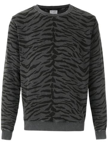 Saint Laurent Sweat Col Rond (volu - 1089 -noir Denim/anthracit