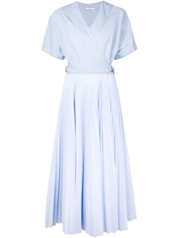 Tome Pleated Skirt Wrap Dress