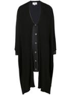 Jc De Castelbajac Pre-owned Two Tone Buttoned Cardigan - Black