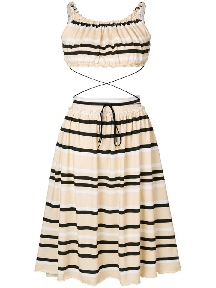Jw Anderson Beaded Belt Two Piece Dress - Nude & Neutrals