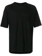 The Viridi-anne Plain Paneled T-shirt - Black