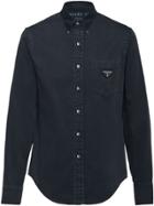 Prada Chest Pocket Denim Shirt - Black