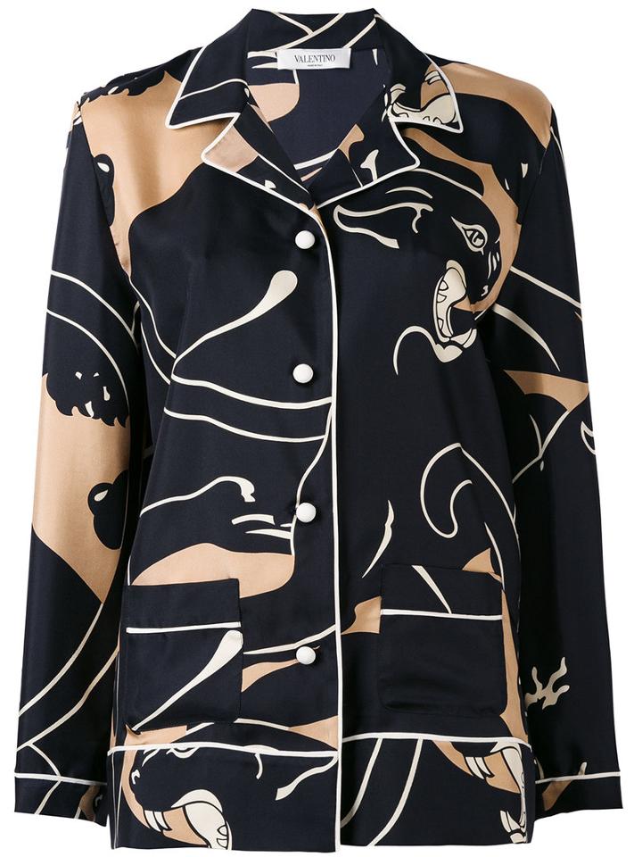 Valentino - Printed Shirt - Women - Silk - M, Black, Silk