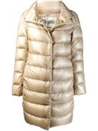 Herno Concealed Fastening Padded Coat - Neutrals