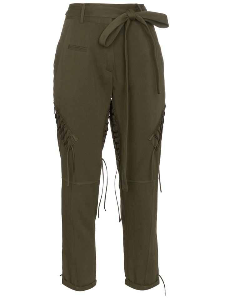 Saint Laurent Laced Military Pants - Green