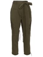 Saint Laurent Laced Military Pants - Green