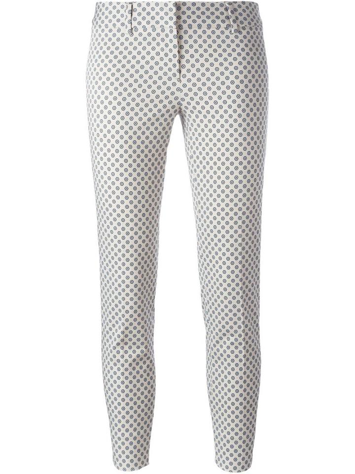Alberto Biani Floral Print Trousers, Women's, Size: 40, Nude/neutrals, Cotton/spandex/elastane