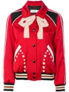 Coach - Classic Collar Bomber Jacket - Women - Polyester/viscose - 6, Red, Polyester/viscose