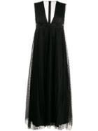 Red Valentino Tulle Flared Mid-length Dress - Black