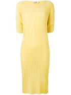 Jil Sander - Pleated Dress - Women - Polyester - 38, Yellow/orange, Polyester