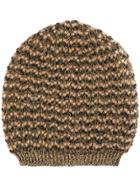 Twin-set Knitted Beanie - Nude & Neutrals