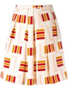 Eggs - Striped Midi Skirt - Women - Cotton/acetate/viscose - 42, Nude/neutrals, Cotton/acetate/viscose