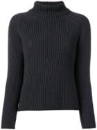Odeeh Ribbed Roll Neck Jumper - Grey