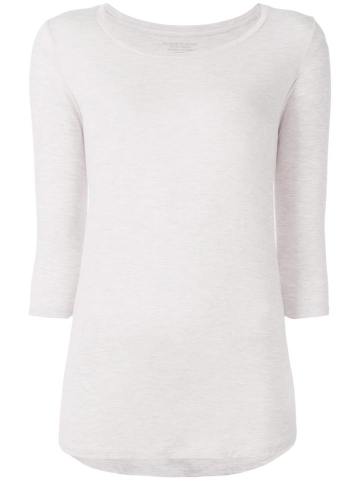 Majestic Filatures Three-quarters Sleeve T-shirt, Women's, Size: 2, Nude/neutrals, Spandex/elastane/viscose