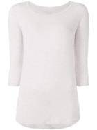 Majestic Filatures Three-quarters Sleeve T-shirt, Women's, Size: 2, Nude/neutrals, Spandex/elastane/viscose