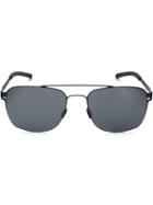 Mykita Dan Sunglasses, Adult Unisex, Black, Stainless Steel