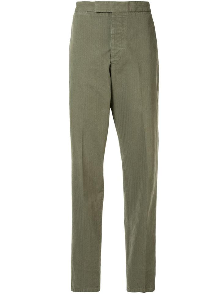 Kent & Curwen Straight Leg Mid-rise Trousers - Green