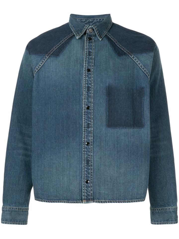Mr. Completely Ghost Pocket Denim Shirt - Blue