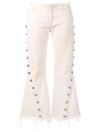 Marques'almeida Capri Buttoned Jeans, Size: 10, Nude/neutrals, Cotton/metal