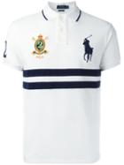 Polo Ralph Lauren Embroidered Trim Striped Polo Shirt, Men's, Size: Xl, White, Cotton