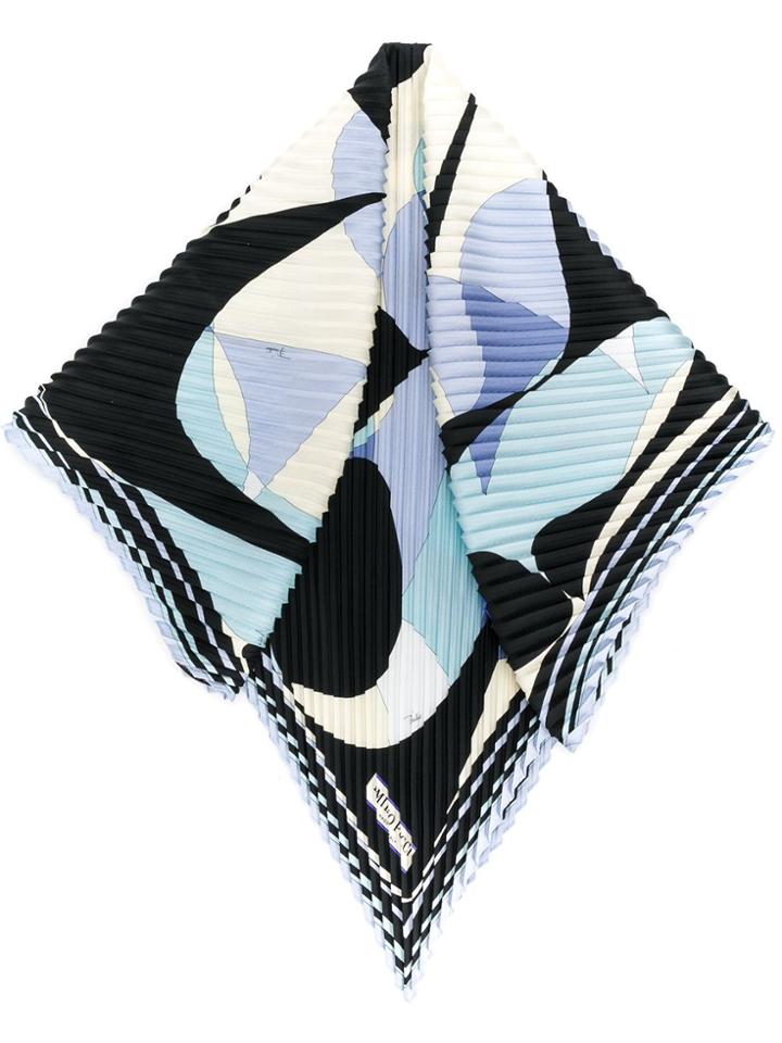 Emilio Pucci Alex Print Carré Plissé - Blue
