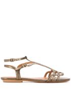 Chie Mihara Flat Sandals - Gold