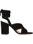 Gianvito Rossi Alia Sandals, Women's, Size: 36, Black, Suede/leather