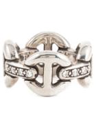 Hoorsenbuhs Quad-link Ring, Women's, Size: 7, Metallic, Sterling Silver/diamond