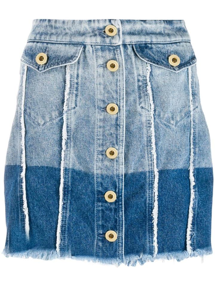 Versace Jeans Couture Two-tone Denim Skirt - Blue