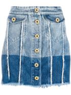 Versace Jeans Couture Two-tone Denim Skirt - Blue