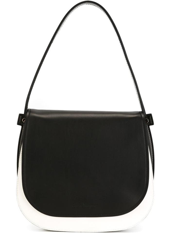 Salvatore Ferragamo Neva Shoulder Bag, Women's, Black, Calf Leather