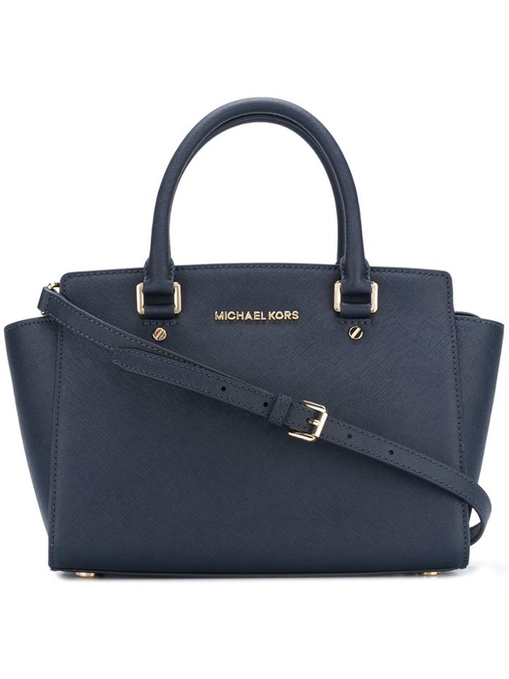 Michael Michael Kors Selma Medium Satchel - Blue