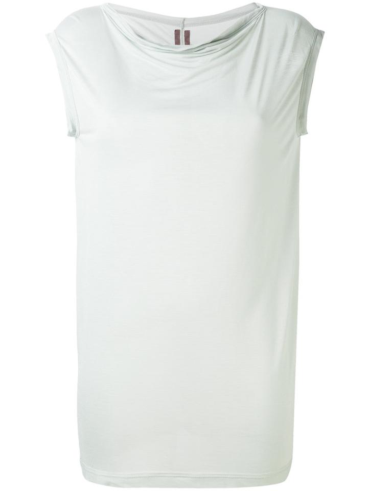 Rick Owens Drkshdw - Draped Collar Top - Women - Viscose - L, Green, Viscose
