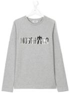 Moschino Kids - Logo Long Sleeve T-shirt - Kids - Cotton/spandex/elastane - 14 Yrs, Grey