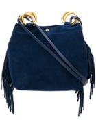 Tory Burch Fringed Shopper Tote - Blue