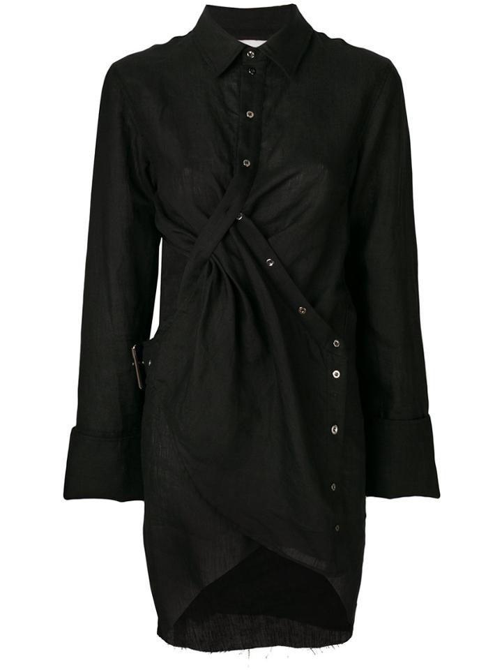 Marques'almeida Asymmetrical Shirt Dress - Black