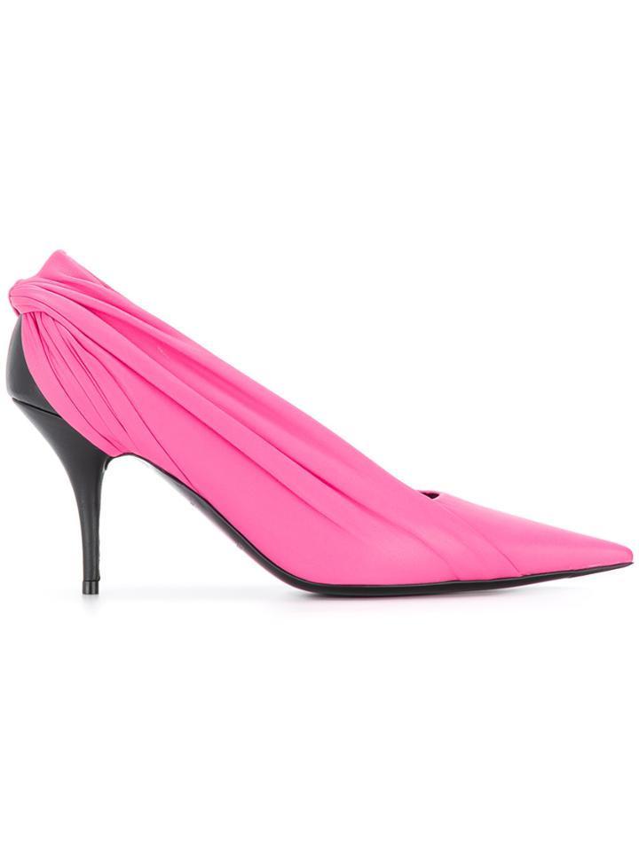 Balenciaga Knife Draped Pumps - Pink & Purple