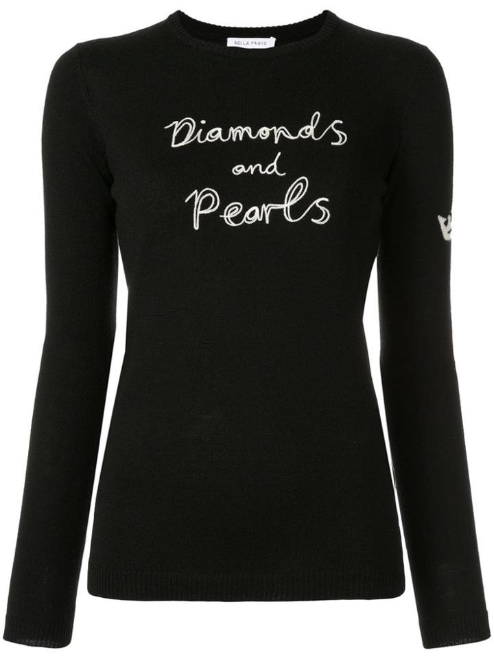 Bella Freud Slogan Jumper - Black
