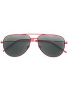 Saint Laurent Eyewear Classic 11 Aviator Sunglasses - Red