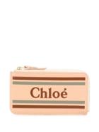 Chloé Zipped Logo Wallet - Neutrals