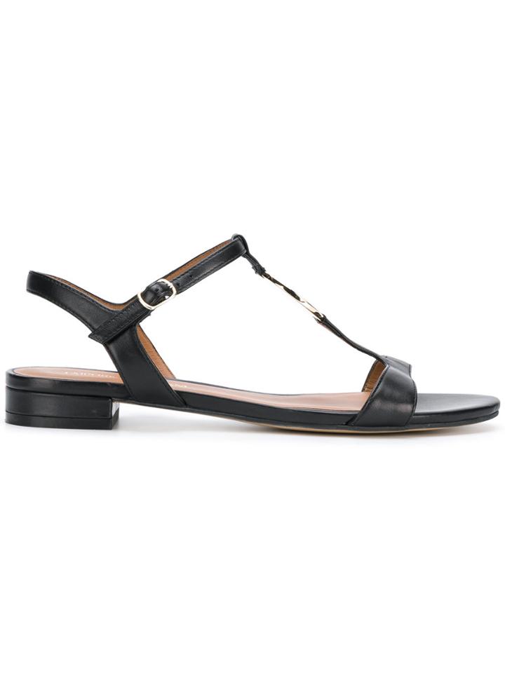 Emporio Armani Logo Coin Sandals - Black